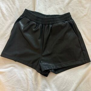 Faux Leather Shorts